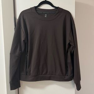 Respect Your Universe dark brown stretch cotton long sleeve shirt